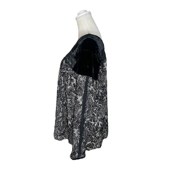 Sundance Silk Blend Velvet Burnout Boho Top Medium - Picture 6 of 13